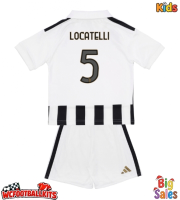Juventus Manuel Locatelli #5 Replica Home Stadium Kit for Kids 2026-27 Short Sleeve (+ pants)